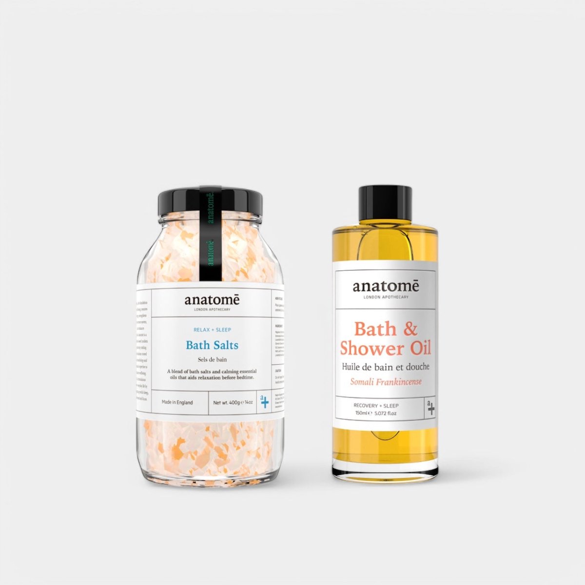 DUO: Bath & Shower Oil Somali Frankincense + Bath salts - anatomē